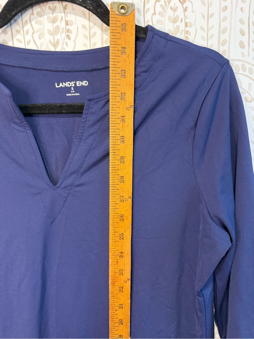 Lands’ End Navy Blue Shift Dress with Eyelet Cutout Details size Small (6-8) - Picture 8 of 8